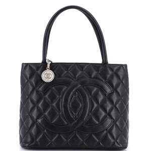 Chanel Medallion Tote Quilted Caviar #255006C27B